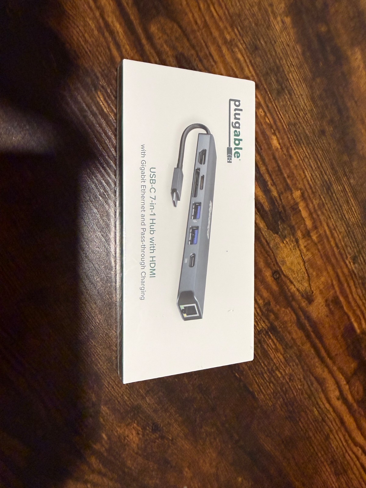 Plugable USBC-7IN1E USB-C 7-in-1 Hub HDMI Ethernet PD 100W New Sealed