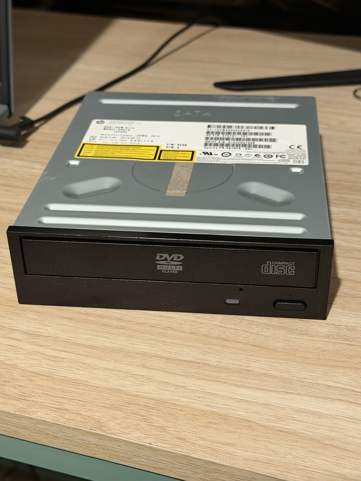 LAUFWERK DVD-ROM HP DH51N 575781-201 DVD-ROM SATA SCHWARZ CD DVD 5.25" Zoll