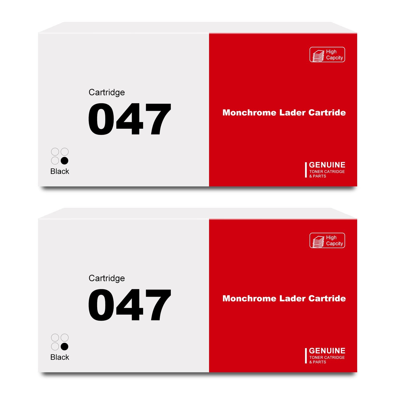 047 Black Toner Cartridge 2 Pack Compatible for Canon CRG CRG047 for ImageCLASS/
