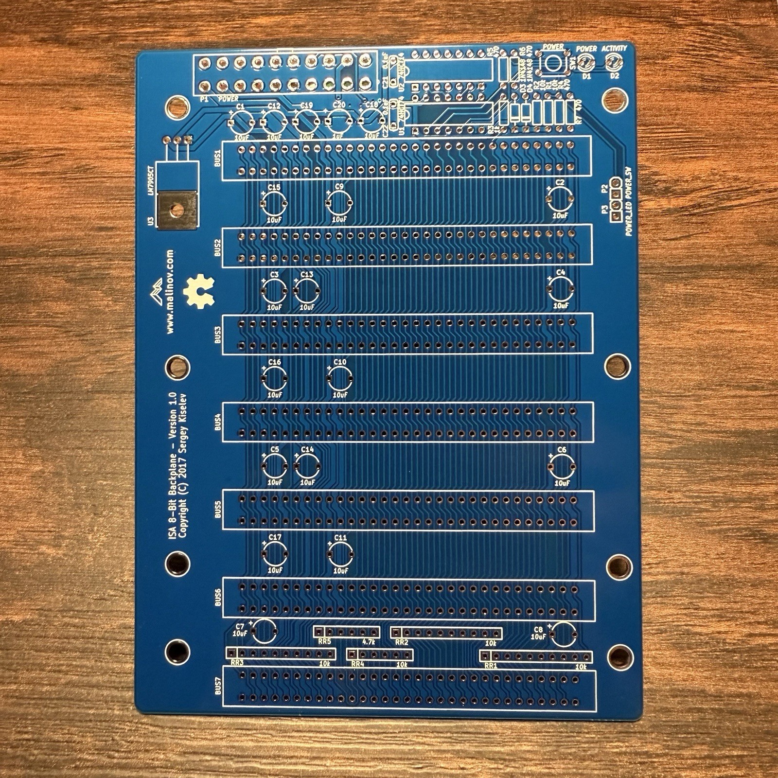 ISA 8-Bit Backplane PCB By Sergey Kiselev HASL PCB Only