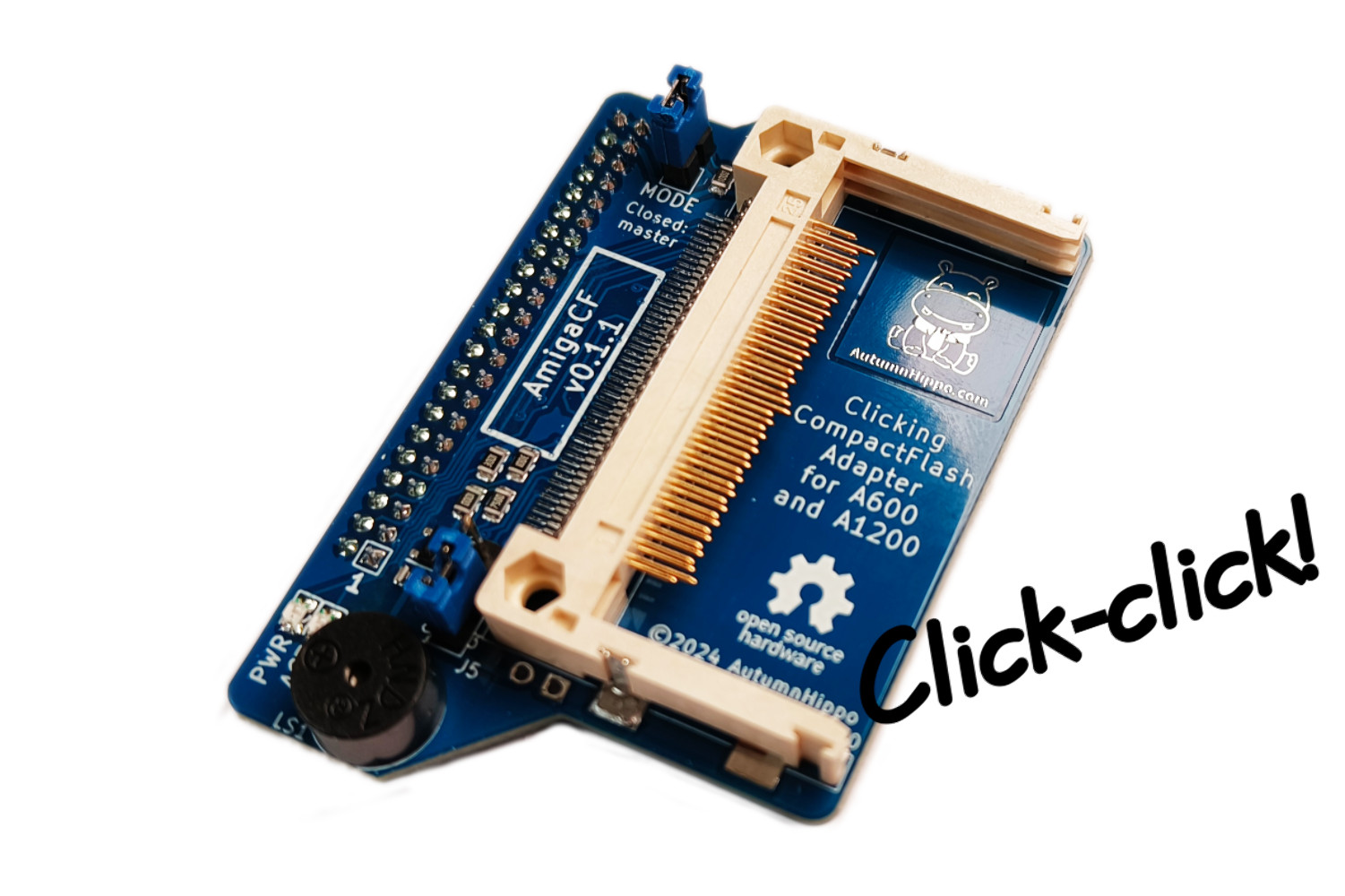 AmigaCF - Clicking CompactFlash Adapter for Amiga 600/1200 - with HDD noises