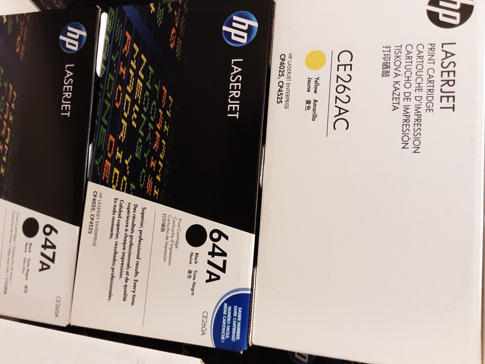 HP 648A CE262AC Same as CE262A Toner Cartridge Yellow Genuine CP4025 CP4525