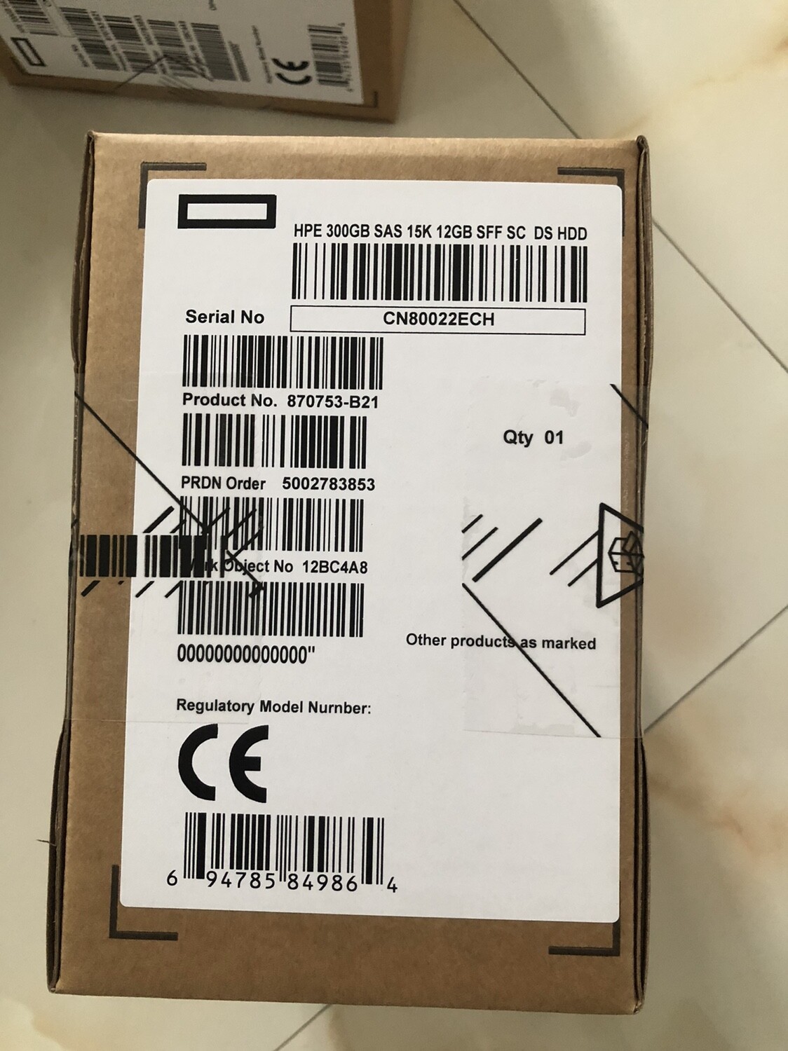 NEW 870753-B21 870792-001 HPE 2.5" 300GB 12G 15K SAS SFF SC DS HDD Hard Drive