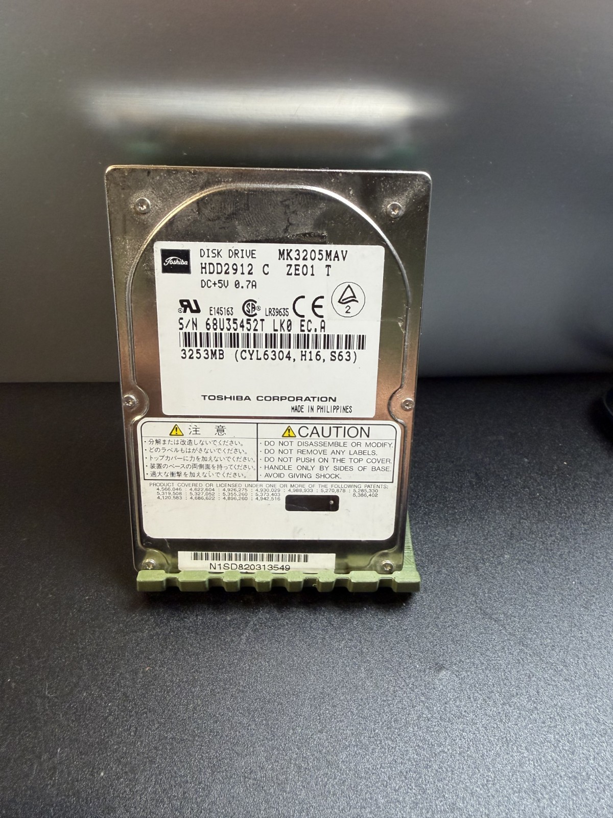 Vintage Toshiba MK3205MAV 3.2GB 2.5" IDE Laptop Hard Drive – Tested