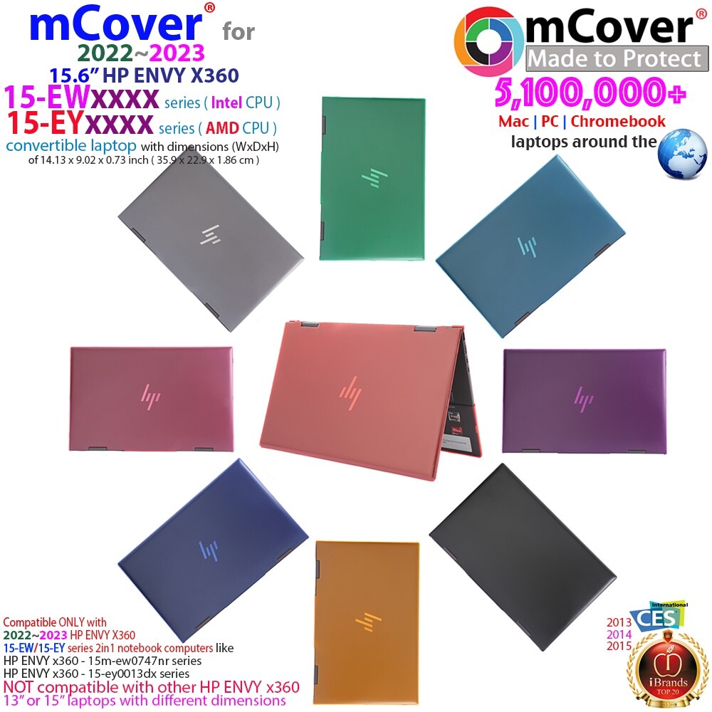 NEW mCover Hard Case for 2022 2023 15.6" HP ENVY x360 15-EW0000 15-EY0000 series