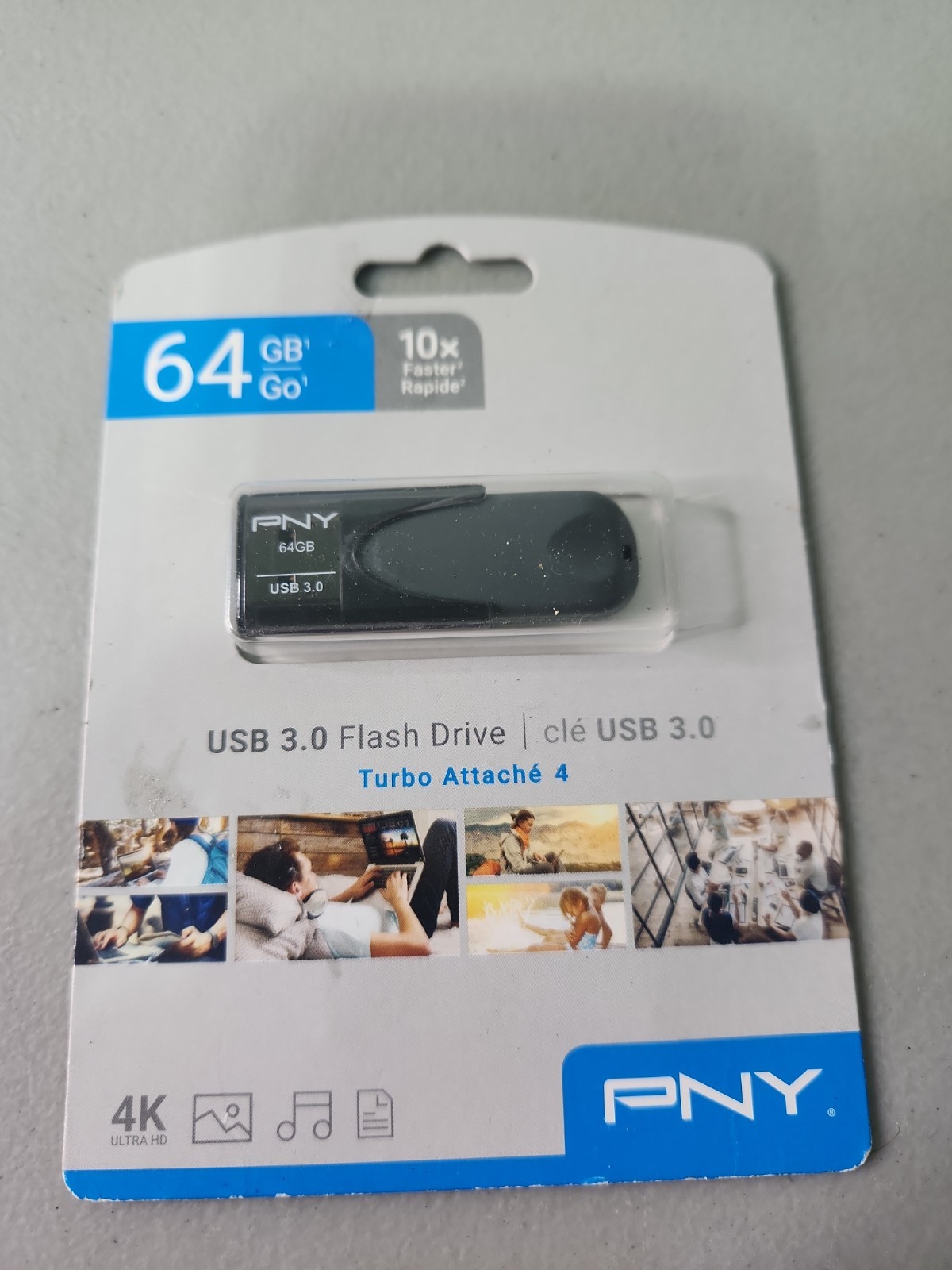 PNY Technologies Turbo Attache 4 64GB USB 3.0 Flash Drive, Black #PFD64GTBAT4GE
