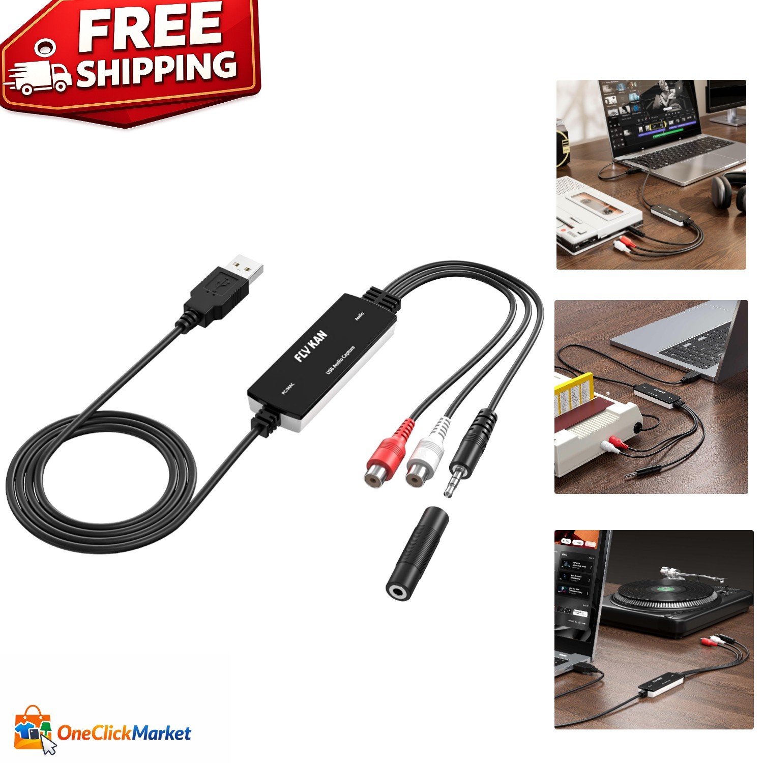 Versatile USB Audio Digitizer - Convert Vinyl and Tapes to MP3 on Windows & Mac