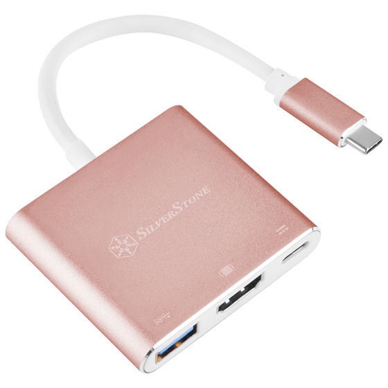 Silverstone EP08P (Pink) USB 3.1 Type-C to USB3.1 TYPE A/C/HDMI Conveter
