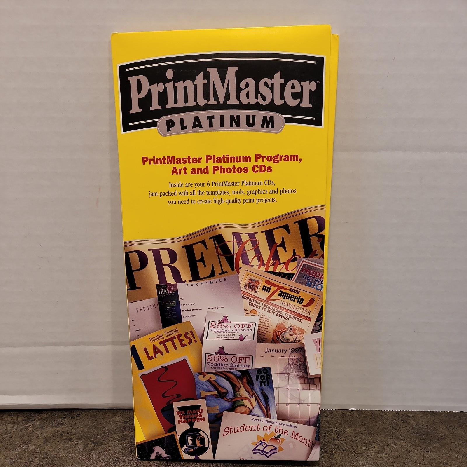 PrintMaster Platinum ‘97 6 CD’s (Program, Original, Clip Art, Photographs)