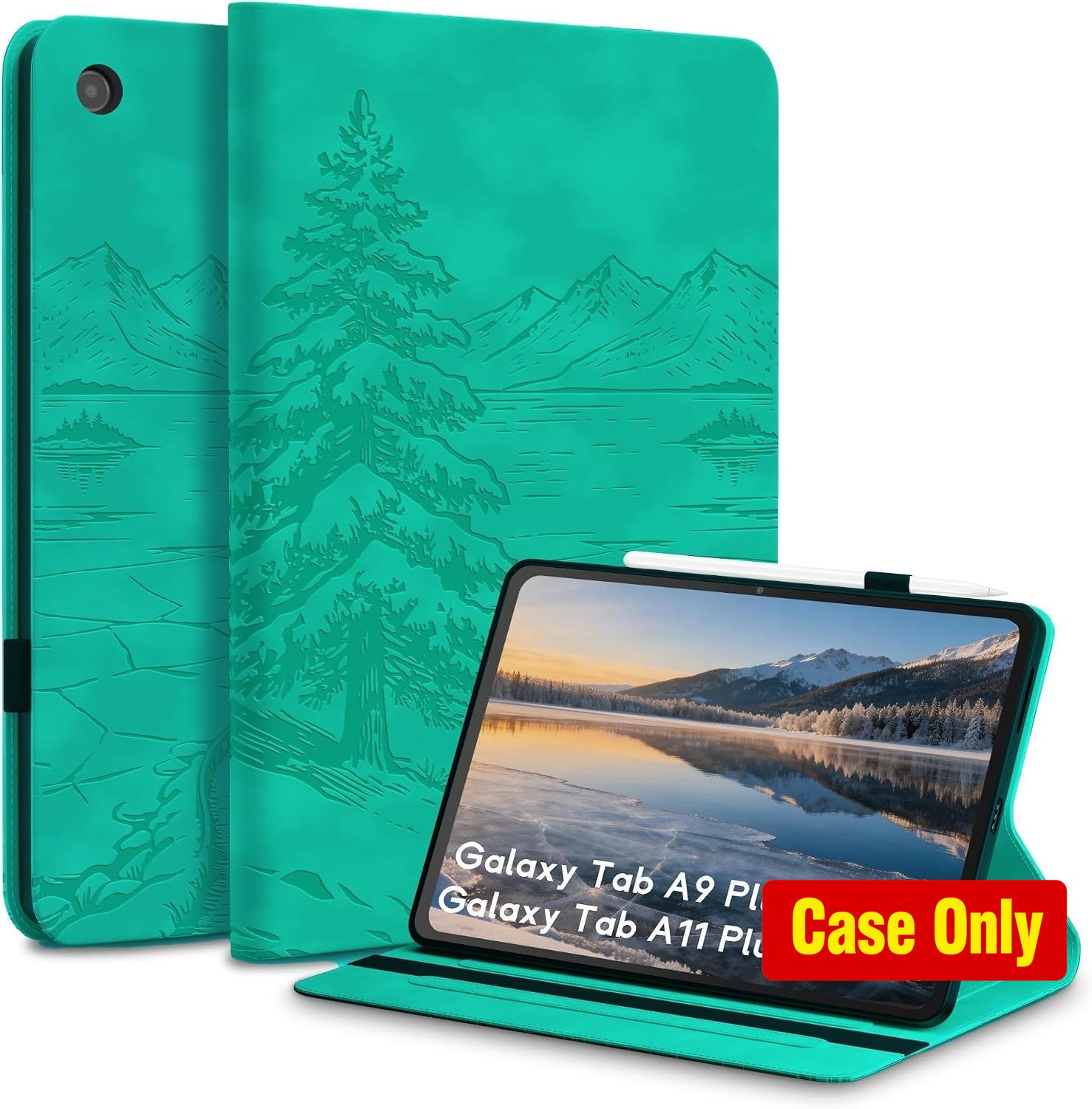 Case for Galaxy Tab A11 Plus 11" - Premium Leather, Adjustable Kickstand, Slim D