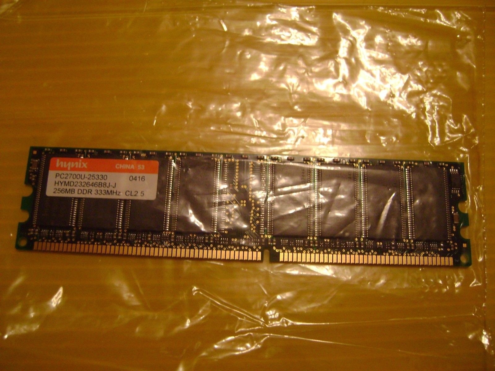 Hynix 256MB 184p PC2700 CL2.5 8c 32x8 DDR DIMM T001 RFB HYMD232646B8J-J