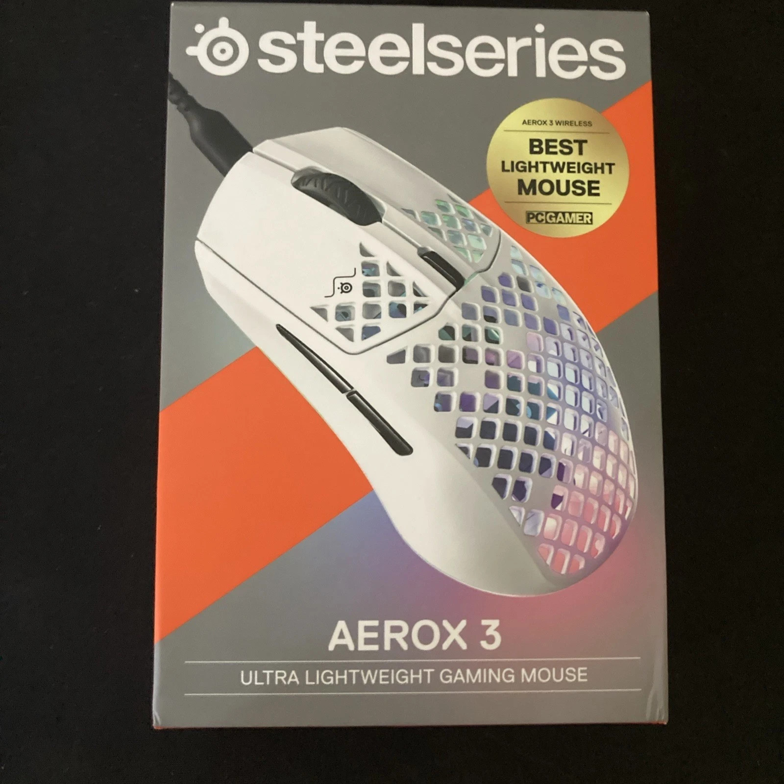SteelSeries Aerox 3 Snow White Ultra Lightweight Wired RGB Gaming Mouse Open box