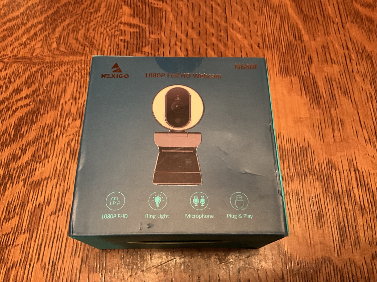 NexiGo N680E 1080P Webcam with Ring Light - Sealed Box