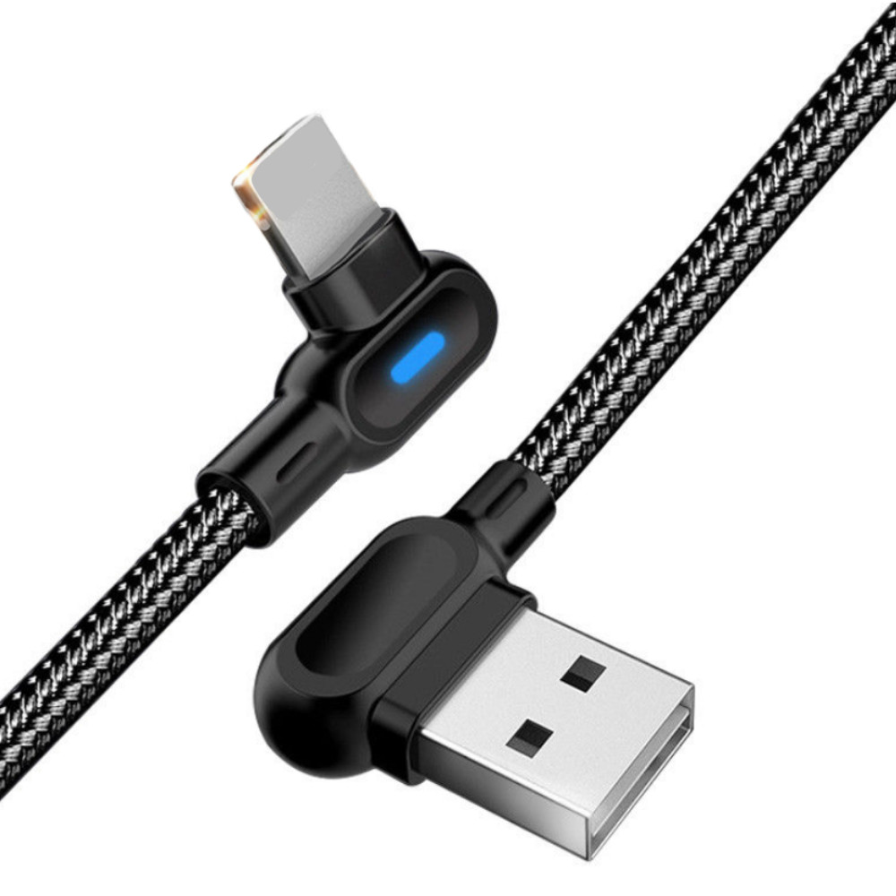 1/3 PACK 90° Angle USB Fast Charger Cable Quick Charging For iPhone 14 13 12 11