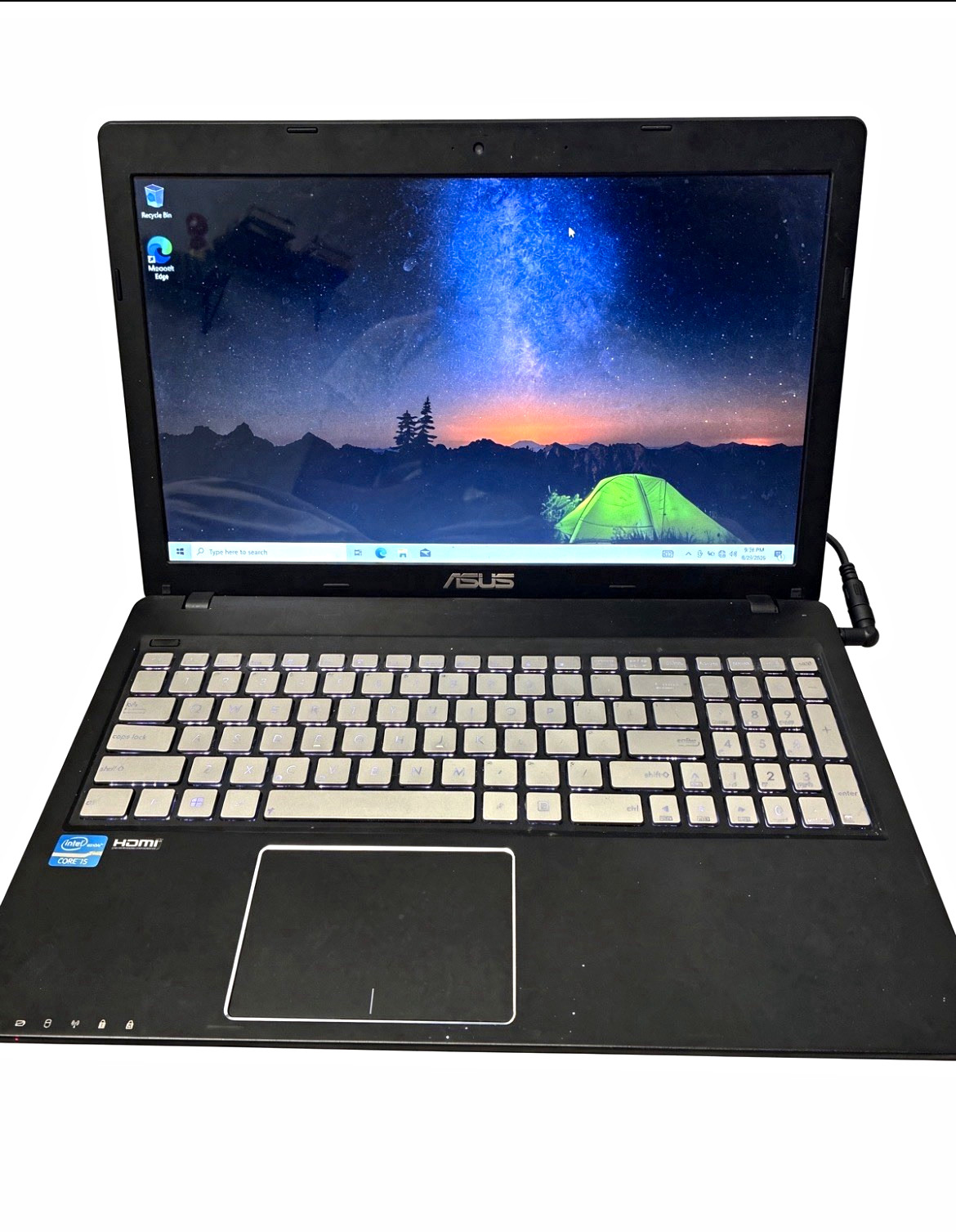 #3/4 ASUS 15.6in Win 10 Home Core i5 2.60GHz 8GB 232GB Black Webcam