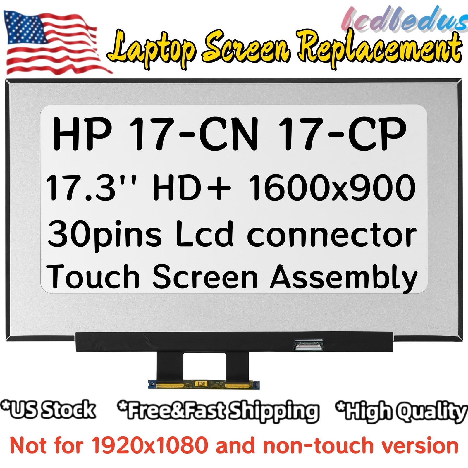 For HP 17Z-CP100 17-CP0035CL 17-CP0047NR 17-CP0048NR Touch Screen HD+ 17.3'' LCD