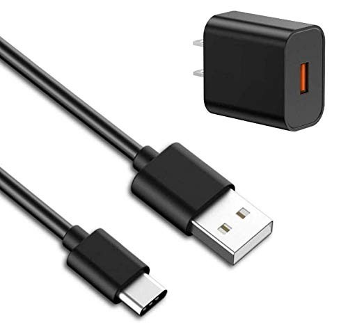 USB-C Charge Cable Cord Wire & Wall AC Adapter/Fast Charger for New Black 