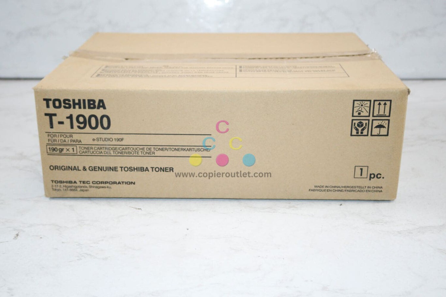 Open OEM Toshiba T-1900 Black Toner for e-Studios 190F (1 Drum and 2 Toners)