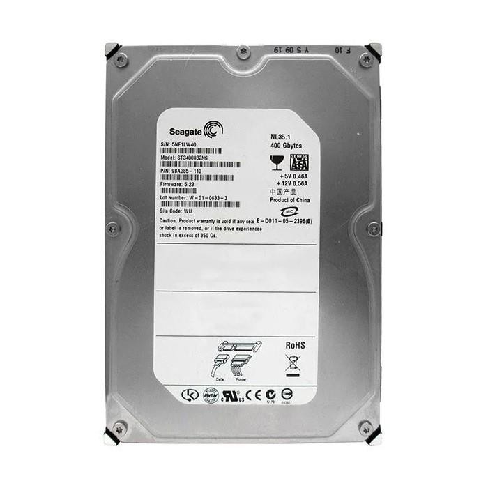 Seagate NL35 ST3400832NS 400GB 7200 RPM 8MB Cache SATA 1.5Gb/s 3.5" 24x7 worki