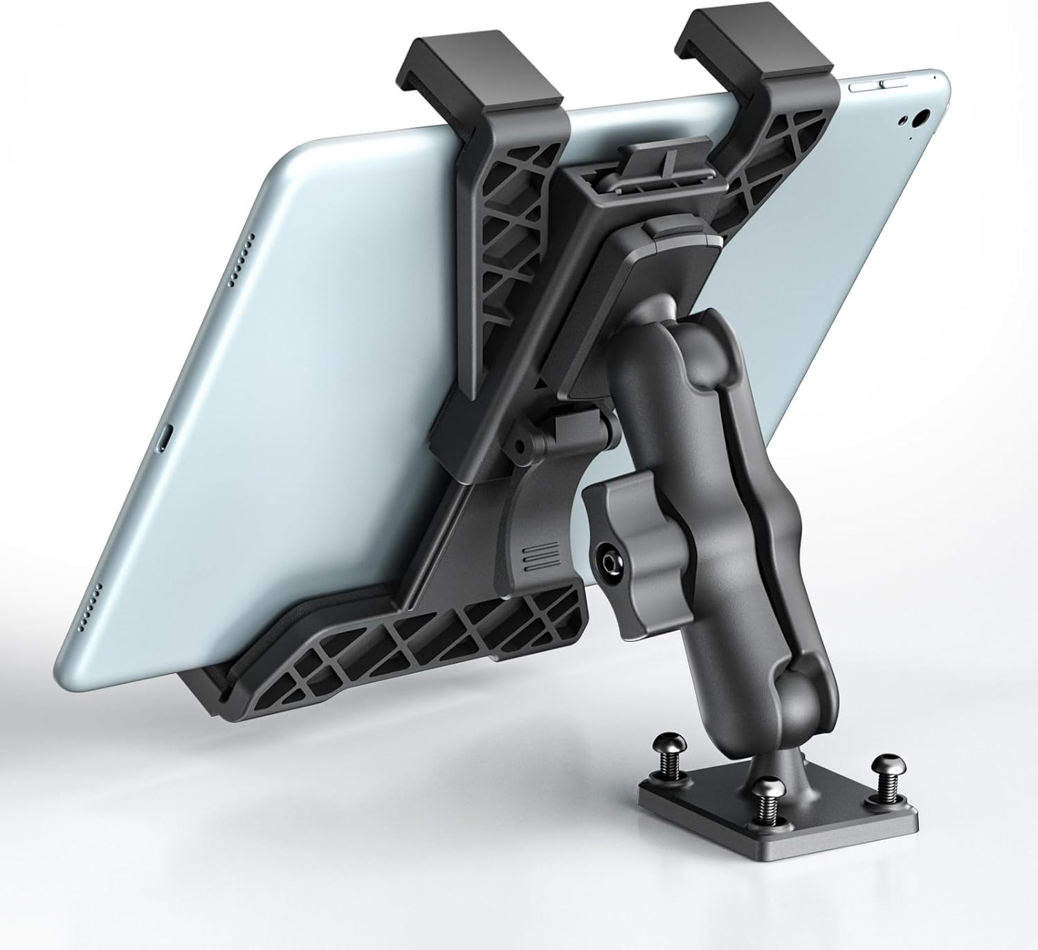 Heavy Duty Drill Base Tablet Truck Mount Holder for 7 to 11 Inch iPad