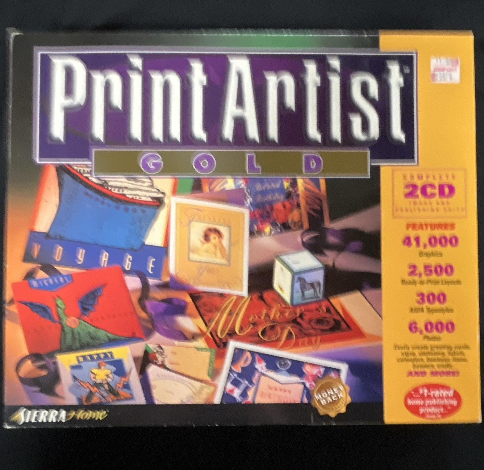 SierraHome Print Artist Gold Desktop Publishing Software 2 CD-ROM Set