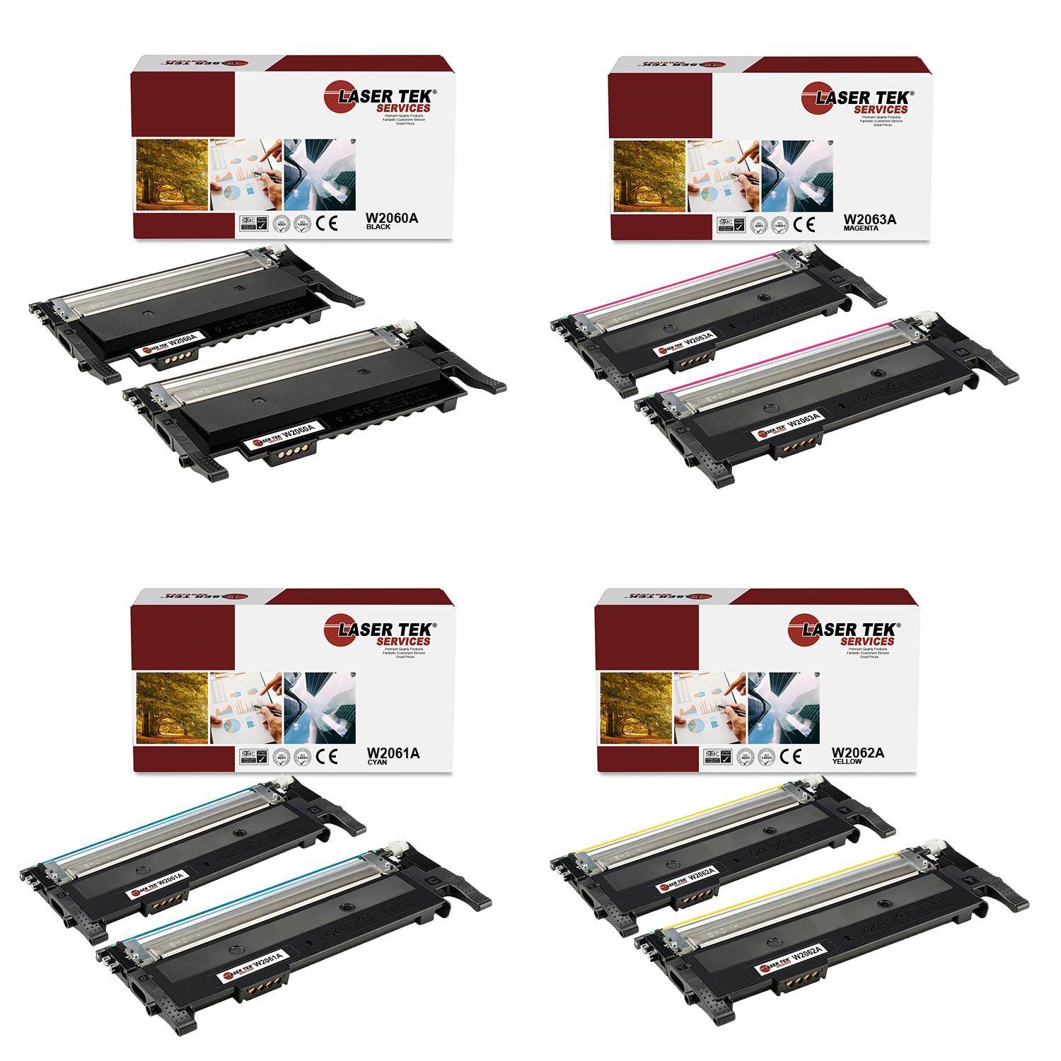 8Pk LTS 116A B C M Y Compatible for HP Color Laser MFP 179fnw Toner Cartridge