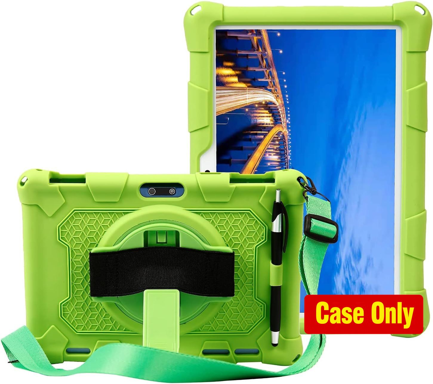 Case for ZZB ZB10 Tablet 10 inch, Silicone Stand Cover in Green Color