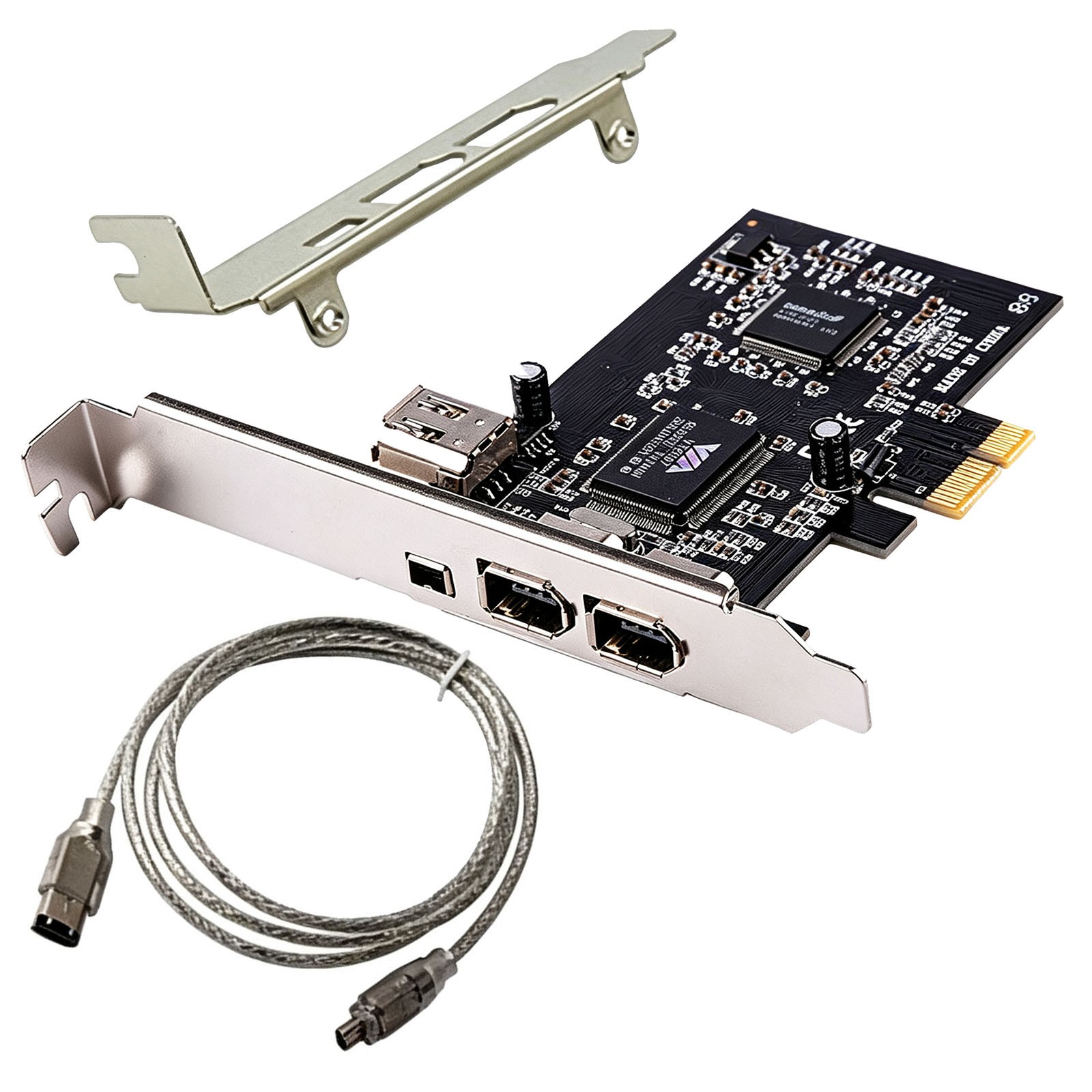 PCI to Firewire 400 IEEE 1394 3+1 Ports With 4/6 Pin Video Capture Chip Card