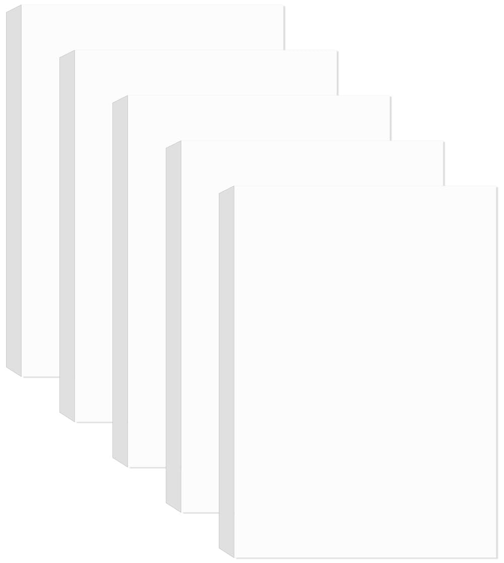 (5-Pack) Half Letter Blank Paper, 500 Shts/1000 Pgs, 100gsm Printer Paper