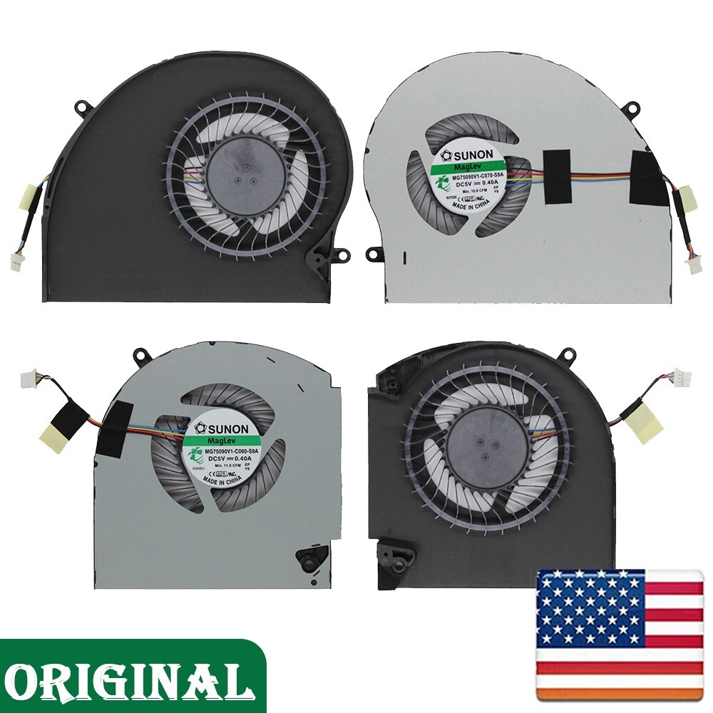 1 Pair OEM CPU + GPU Cooling Fan For Dell Alienware 17 R4 R5 P31E ALW17C Laptop