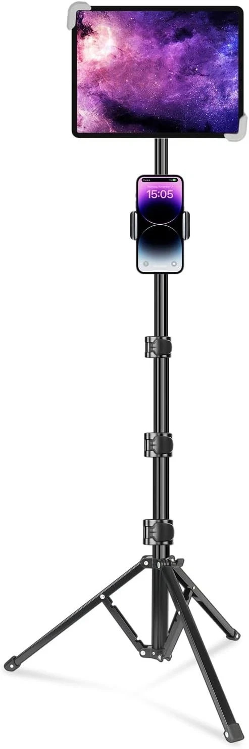 Elitehood iPad Tripod Stand, 65 Inch Height Adjustable Stand Holder with 360