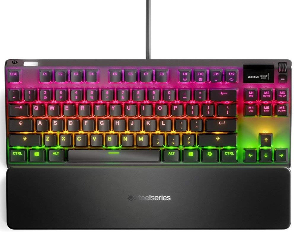 Steelseries Apex 7 TKL Compact Mechanical Gaming Keyboard – OLED Smart Display –