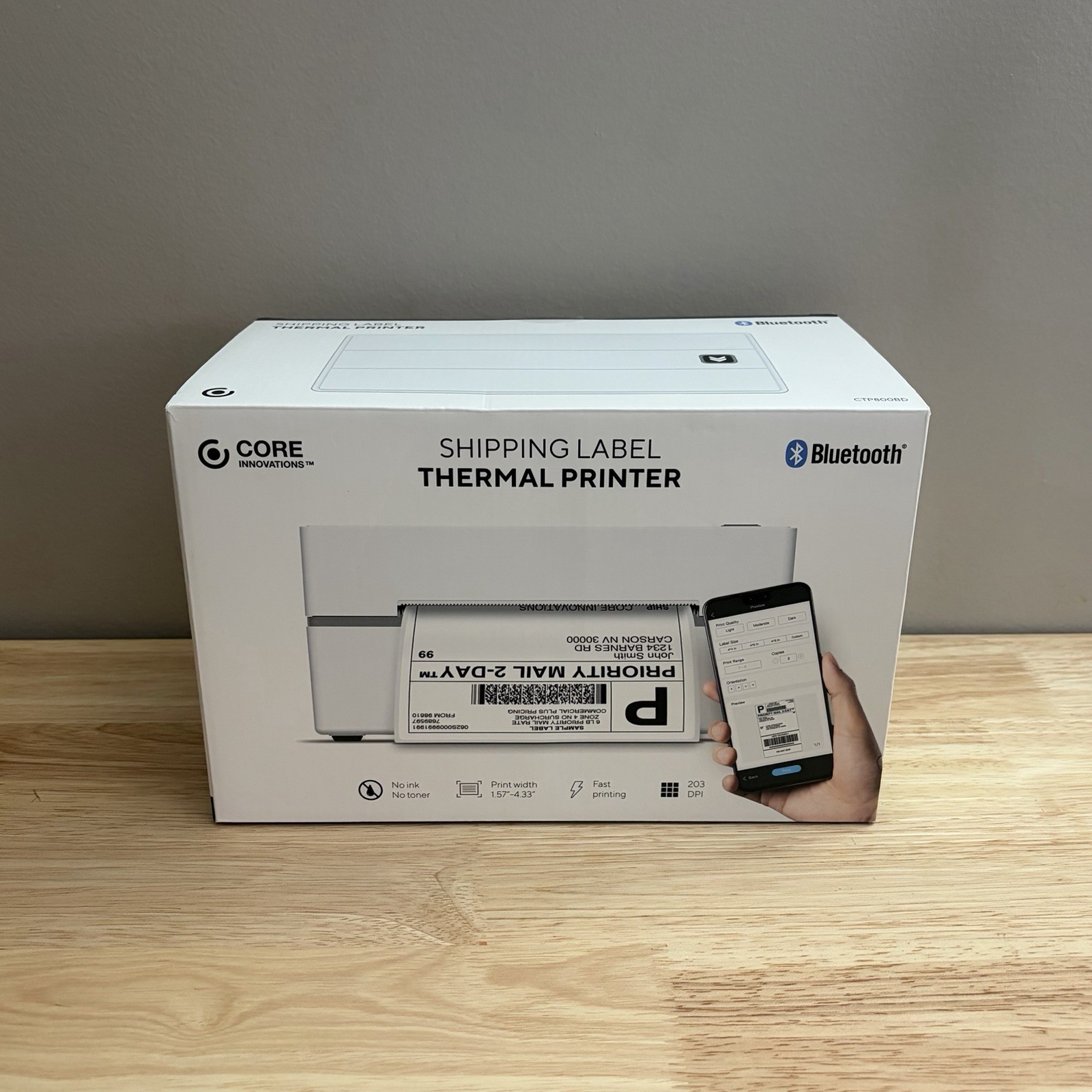 Brand New Core Innovations Bluetooth Thermal label Printer