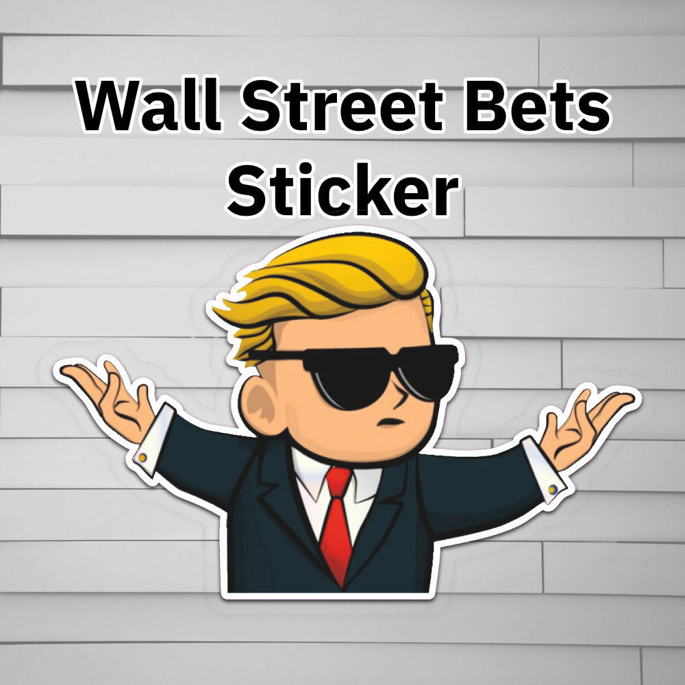 Wall Street Bets Decal (vinyl Sticker, Car laptop window tumbler water bottle) w