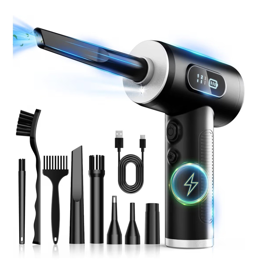 FRESMOL Compressed Air Duster, Rechargeable Cordless Electric Air Blower