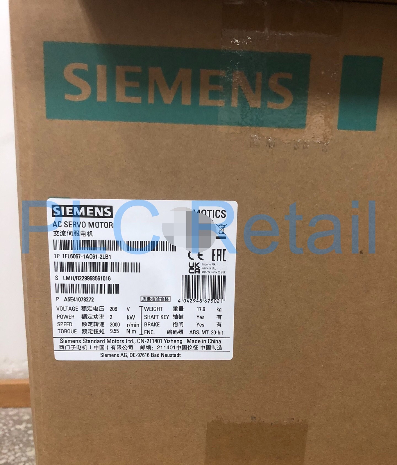 NEW Siemens V90 servo motor 1FL6067-1AC61-2LB1 Fast delivery