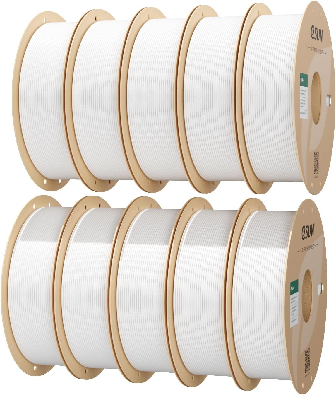 PLA+ Filament 3D Printer Filament 10KG Bundle Cold White