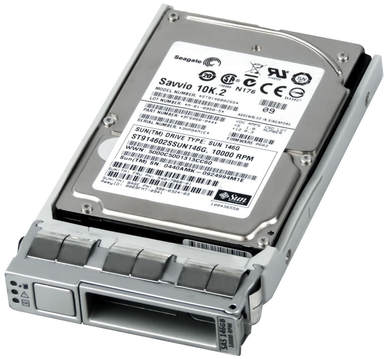 HARD DRIVE SUN 540-7868-01 ST914602SSUN146G 146GB 10000RPM 16MB SAS 2.5'' inch