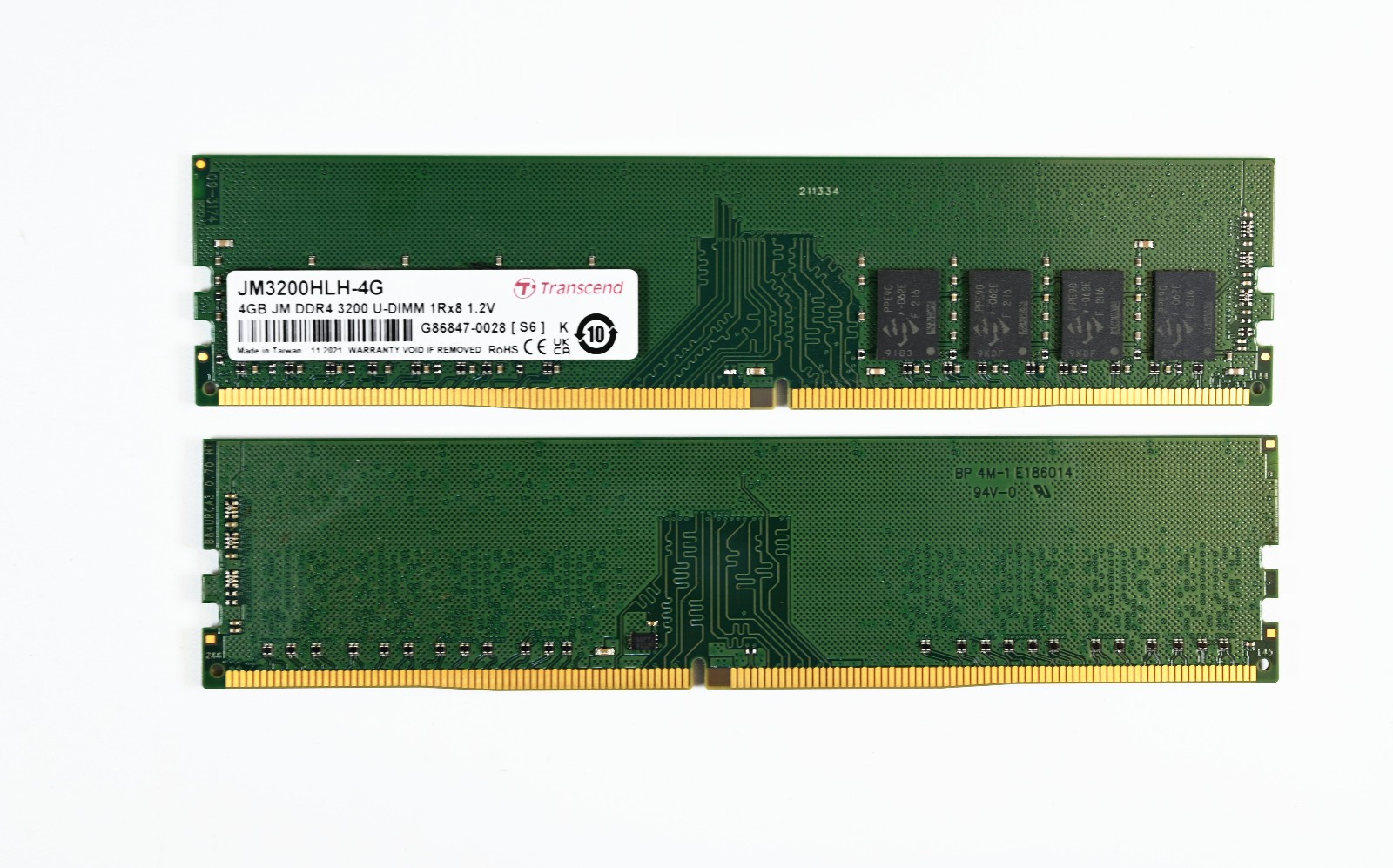 8GB (2x4GB) DDR4 Transcend JM3200HLH-4G 3200MHz 288-pin U-DIMM 1.2V  Memory RAM