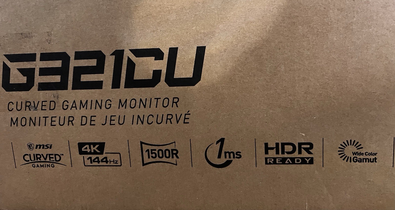 MSI G321CU 32 in 3840 x 2160 LCD Monitor - Broken - No Stand - VESA Compatible