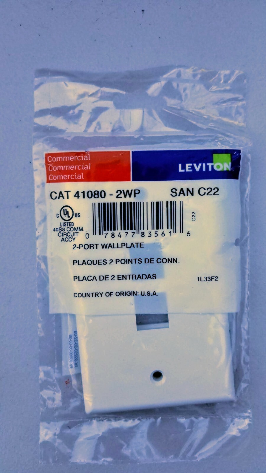 Leviton QuickPort Wall Plates - White - 2-port, 4-port, 6-port, 12-port w/window