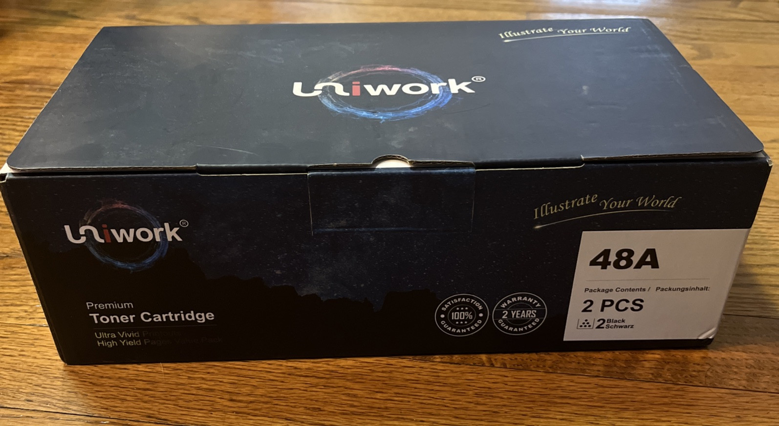 Uniwork Premium Toner Cartridge for HP 48A 2 pcs BLACK Exp 03/25 Sealed