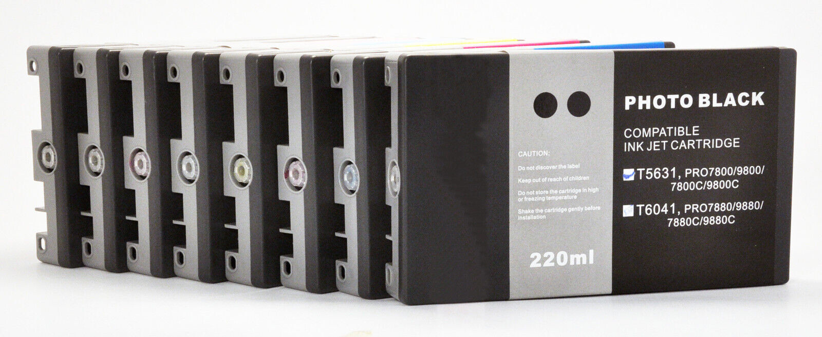 Set 8 UltraChrome K3 Pigment Compatible Ink Cartridge Epson Stylus Pro 7800/9800