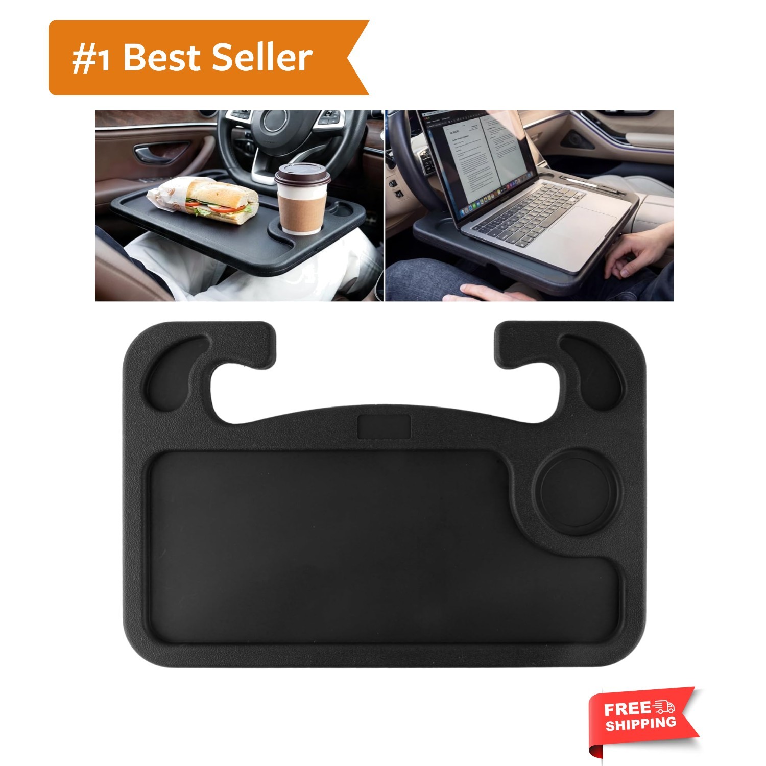 Car Steering Wheel Desk for Laptop,Multipurpose Travel Car Accessories, Car S...