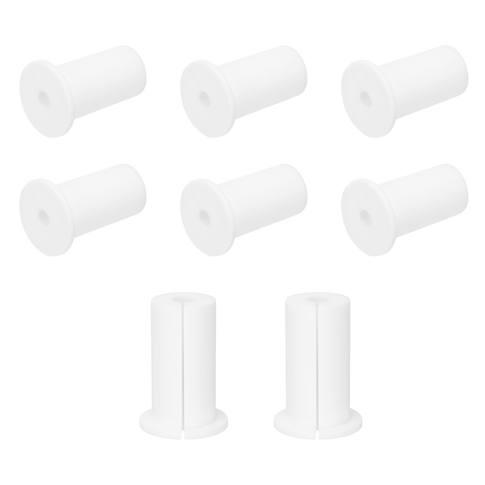 8Pcs Wall Grommets for Cables 1 Inch Cable with 7.5mm Hole, Silicone White