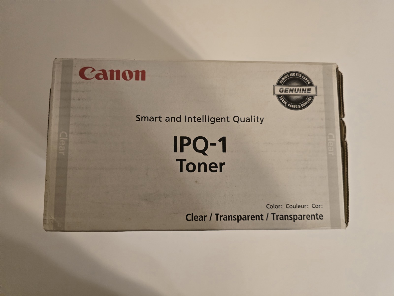 Canon IPQ-1 Clear / Transparent Toner Genuine OEM for imagePRESS C1+