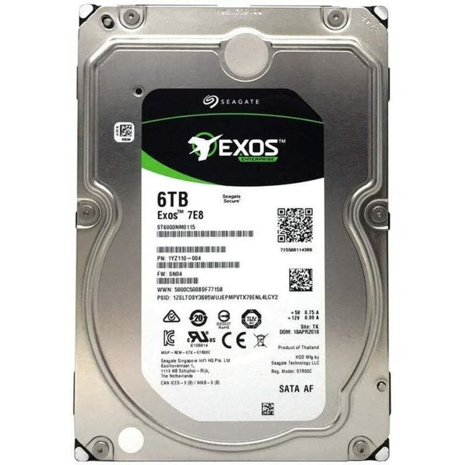 **88% - 95% HEALTH**Seagate Exos ST6000NM0115 6TB 7200 RPM SATA 6GB/s 512e 7E8 2