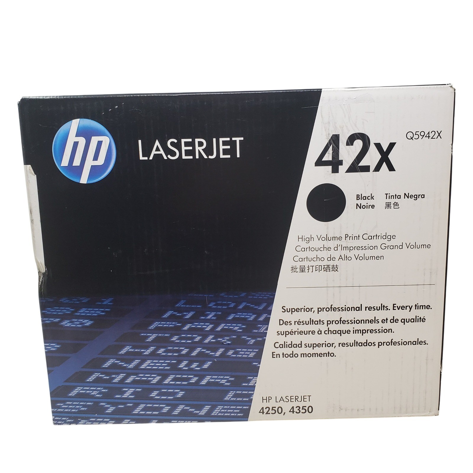 HP LaserJet 42X Black High Yield Toner Cartridge Q5942X for 4250 4350 NEW