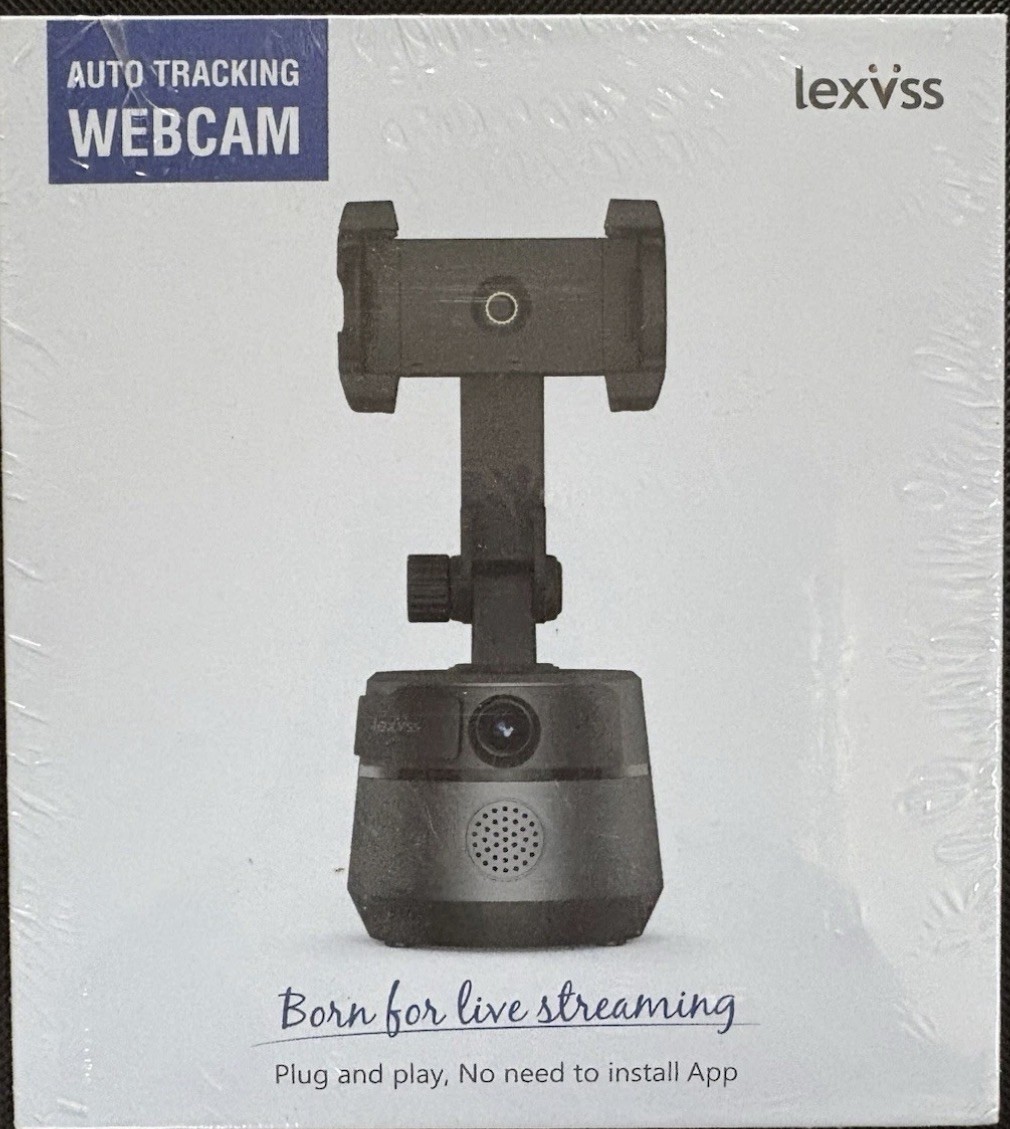 lexvss Auto Tracking Webcam HD 1080p 360° Rotation Face Tracking USB