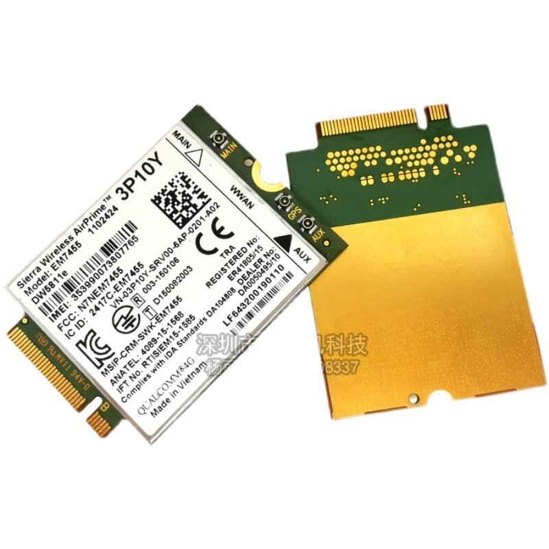 Dell DW5811e HSPA+LTE 3P10Y Sierra EM7455 4G WWAN Card Latitude 3490 3590 3588